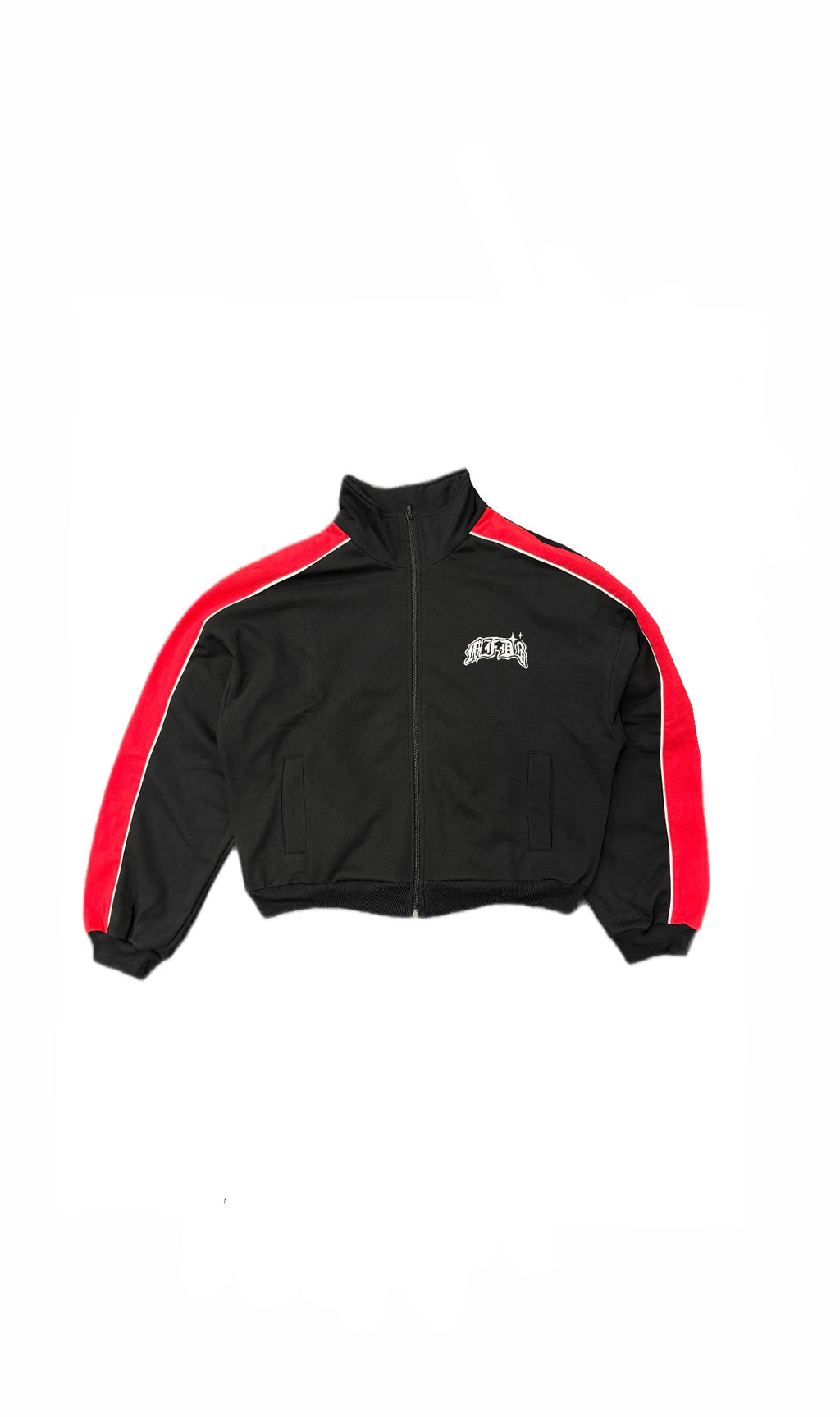FULL ZIP JACKET BLACK-SIDE RED